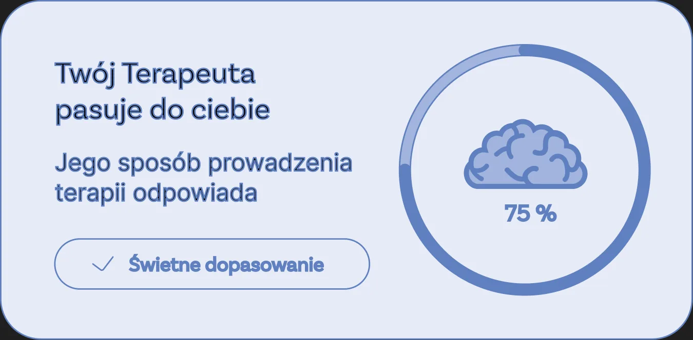Karta: twój terapeuta pasuje do ciebie w 75 procentach