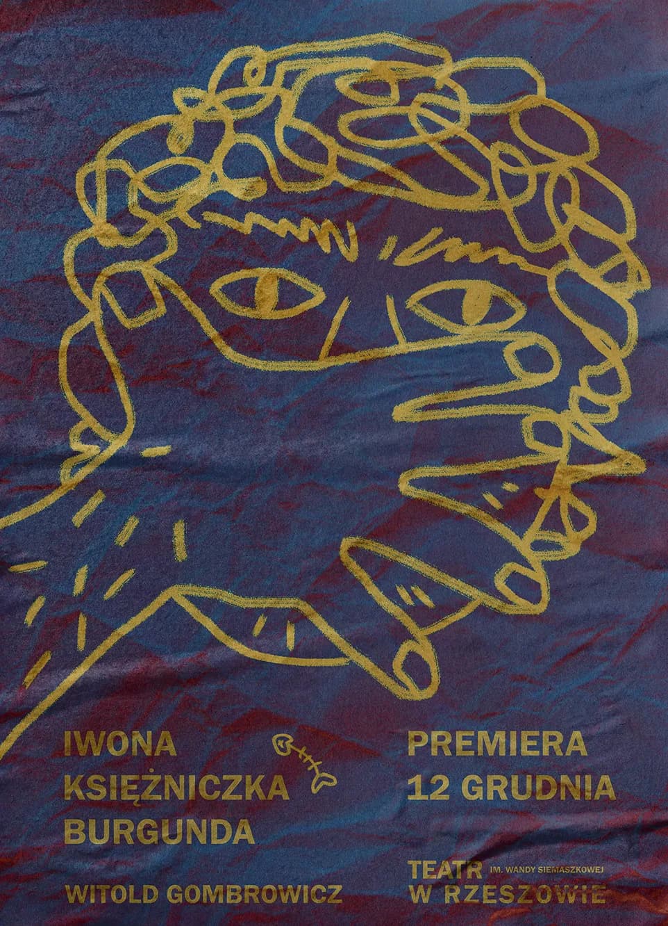Plakat teatralny do sztuki Iwona Księżniczka Burgunda