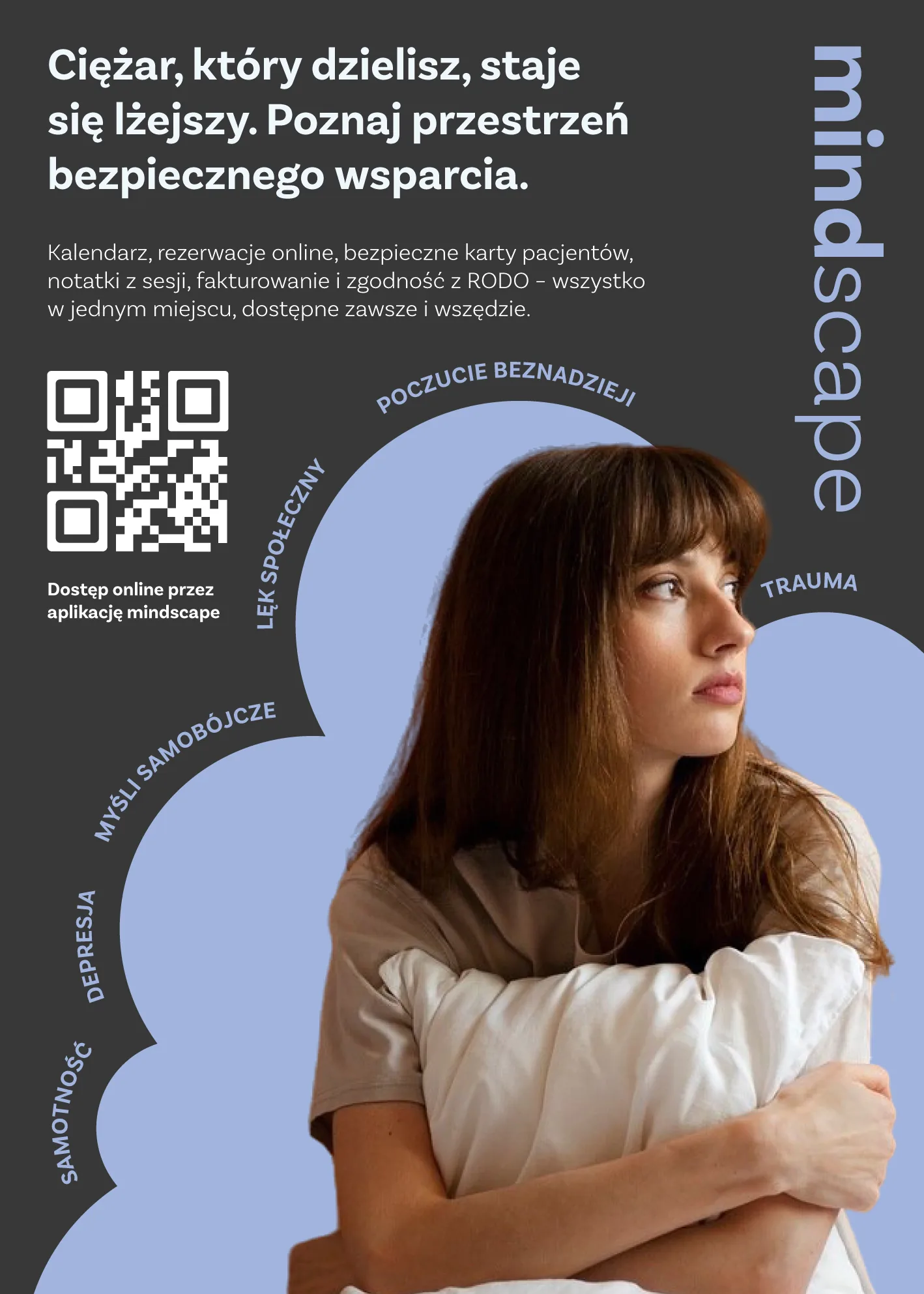 Plakat Mindscape — poznaj przestrzeń bezpiecznego wsparcia